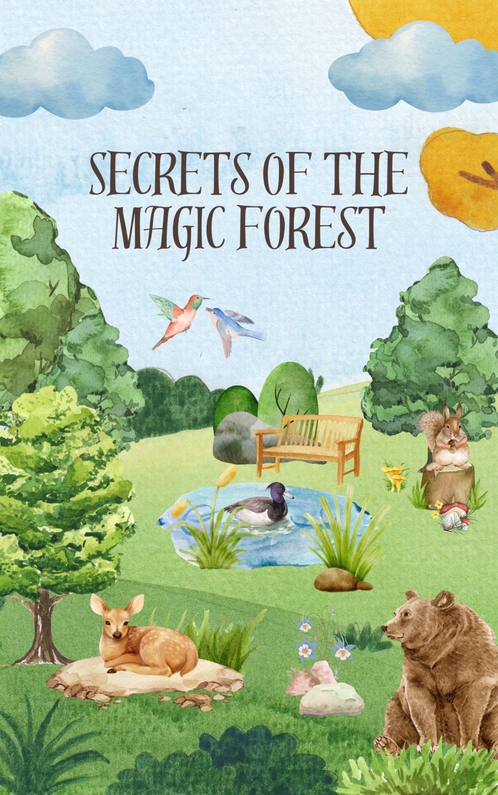 Green Blue Illustrative Children's Adventure Cover Book